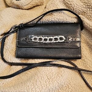 Brighton Leather Crossbody Bag Organizer Wallet EUC